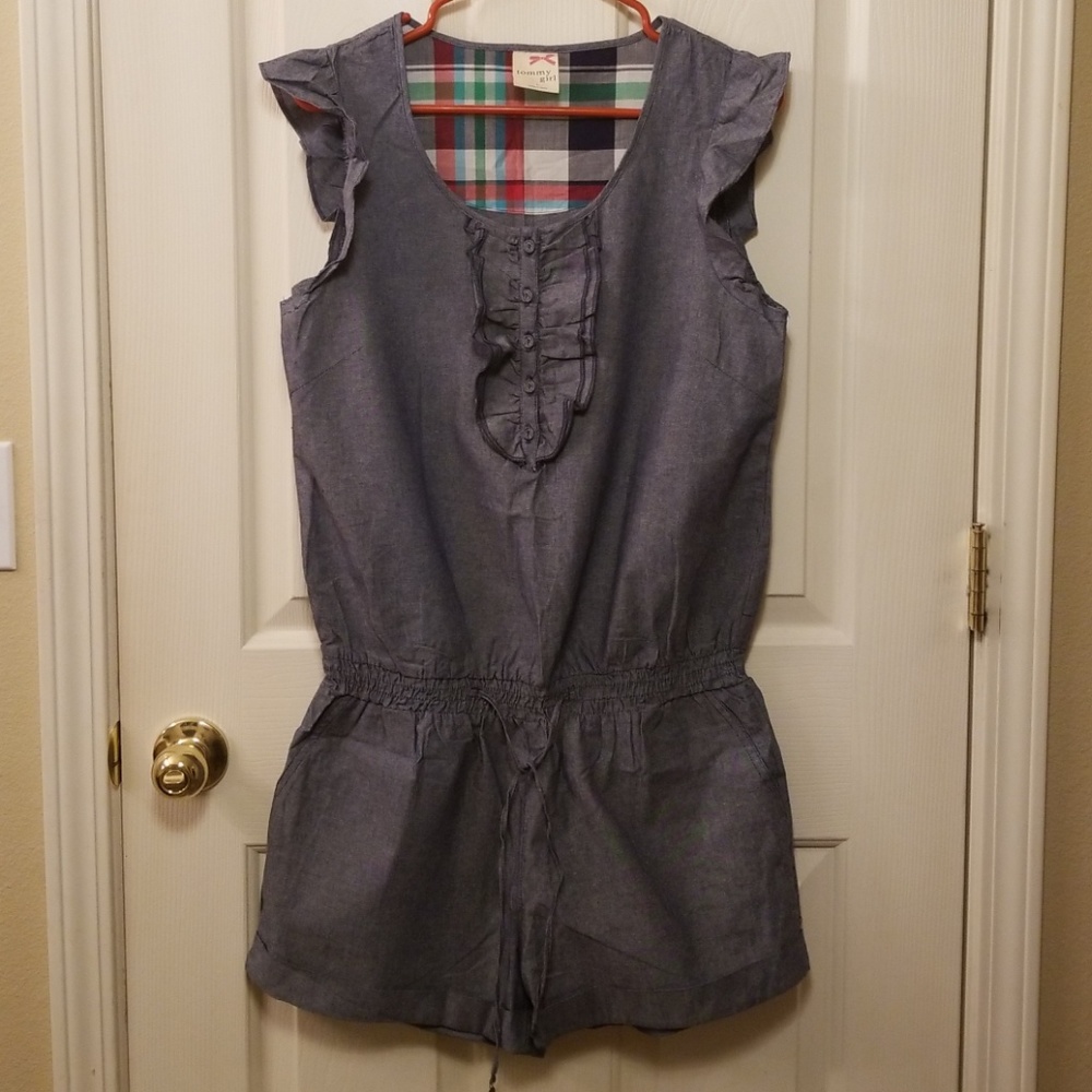 Women's Tommy girl blue chambray romper